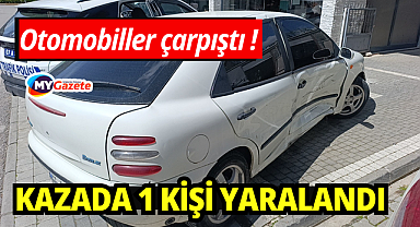Otomobiller çarpıştı: 1 yaralı