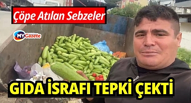 Toptancı halinde çöpe atılan sebzelere tepki