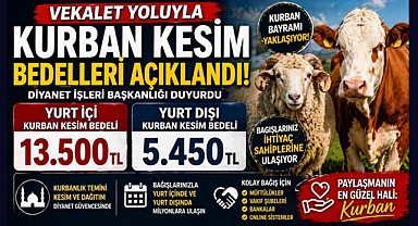 Vekaletle kurban kesim bedelleri açıklandı: 2026 fiyatları netleşti