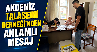 Akdeniz Talasemi Derneği'nden bayram öncesi anlamlı destek