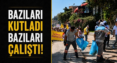 Alanya’da 1 Mayıs coşkusu! Meydan doldu, işçiler mesaiyi bırakmadı