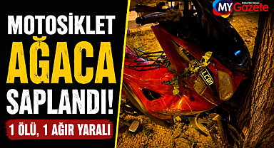 Antalya Alanya'da motosiklet ağaca saplandı! 1 ölü, 1 ağır yaralı