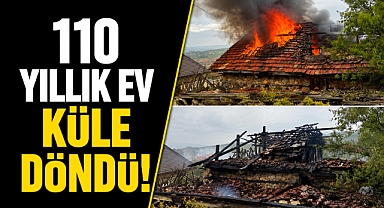 Antalya’da 110 yıllık düğmeli ev yangında küle döndü