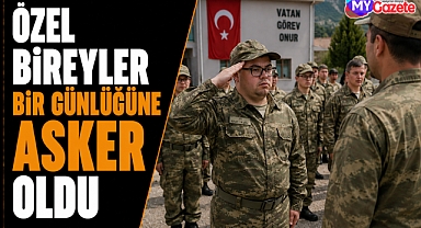 Antalya’da engelli gençler için duygu dolu asker uğurlaması