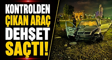 Antalya’da kontrolden çıkan otomobil surlara çarptı! 4 yaralı