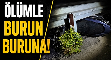 Antalya Gazipaşa’da ölümle burun buruna! Motosiklet sürücüsü bariyerlere çakıldı