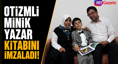 Antalya Kepez'de otizmli minik yazar kitabını imzaladı!