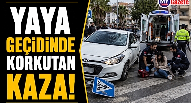 Antalya Muratpaşa’da yaya geçidinde korkutan kaza!