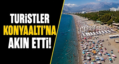 Antalya sahillerinde bayram yoğunluğu! Konyaaltı'nda adım atacak yer kalmadı