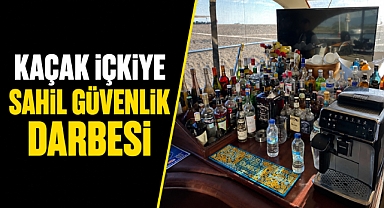 Antlaya Manavgat'ta kaçak alkole sahil giüvenlik darbesi