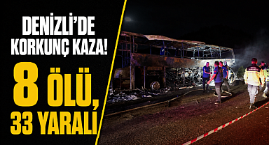 Denizli Antalya Yolunda yolcu otobüsü kaza yaptı: Çok sayıda ölü ve yaralılar var