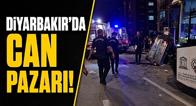 Diyarbakır'da korkunç kaza! Otobüs ile otomobil çarpıştı: 2 ölü, 5 yaralı
