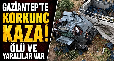 Gaziantep'te korkunç kaza! TIR viyadükten uçtu! Ölü ve yaralılar var!