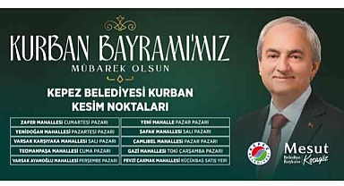Kepez Belediyesi Kurban Bayramı Kesim Yerleri Banneri 