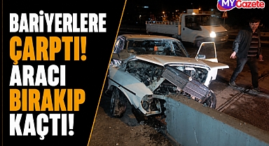 Manavgat’ta bariyerlere çarpan sürücü kayıplara karıştı!