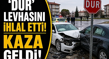 Manavgat'ta ‘Dur’ levhasını ihlal eden sürücü kazaya neden oldu!