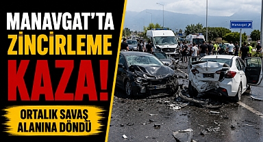 Manavgat’ta zincirleme kaza! Ortalık savaş alanına döndü