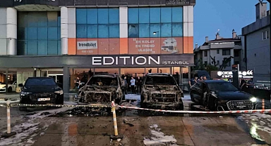 50 milyonluk gece! Lüks otomobiller alev alev yandı