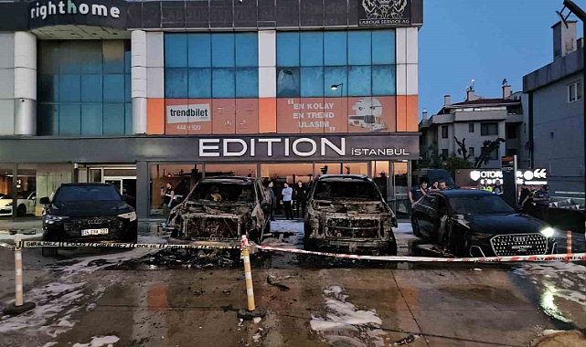 50 milyonluk gece! Lüks otomobiller alev alev yandı