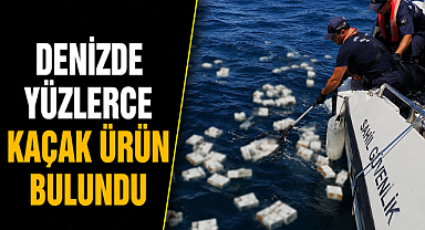 Antalya açıklarında şaşkına çeviren olay! Denizde yüzlerce kaçak ürün bulundu