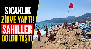 Antalya Alanya'da termometreler zirveyi gördü! Tatilciler sahillere koştu