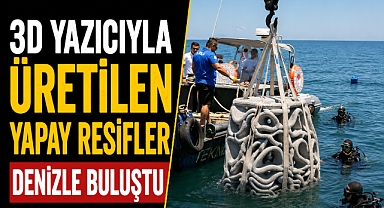 Antalya'da akdeniz için tarihi adım! 3D yazıcıyla üretilen yapay resifler denize bırakıldı