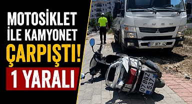 Antalya'da kavşakta kaza! Motosiklet sürücüsü yaralandı
