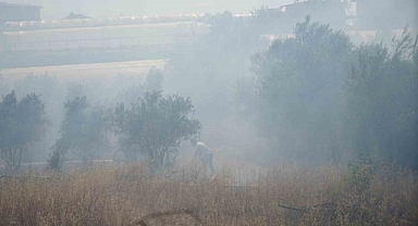 Antalya’da sera ve evleri tehdit eden yangın mahalleliyi korkuttu