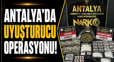 Antalya'da uyuşturucu operasyonu! Evinden cephanelik ve uyuşturucu çıktıan şüpeli tutuklandı!