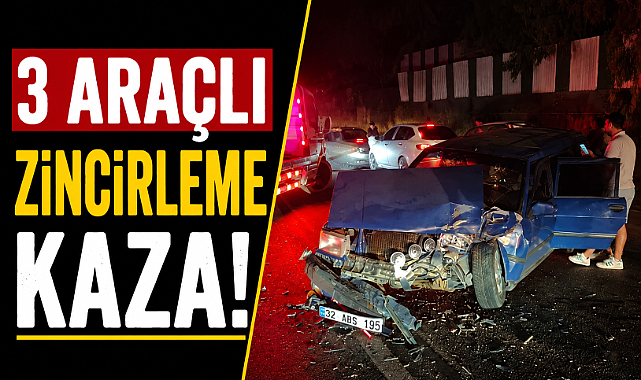 Antalya Manavgat'ta 3 araçlı zincirleme kaza: 1 yaralı
