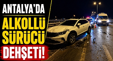 Antalya Manavgat'ta alkollü sürücü dehşeti! Zincirleme kazada 1'i ağır 3 kişi yaralandı