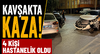 Antalya Manavgat'ta kavşakta korkutan çarpışma! 4 kişi hastanelik oldu