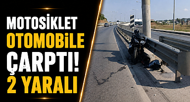 Antalya Manavgat'ta motosiklet otomobile çarptı! 2 kişi hastanelik oldu