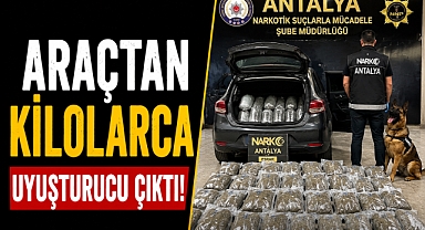Antalya Muratpaşa'da narkotik operasyonu! Araçtan kilolarca uyuşturucu çıktı