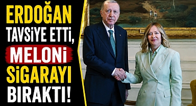 Başkan Erdoğan tavsiye etti, Meloni sigarayı bıraktı!