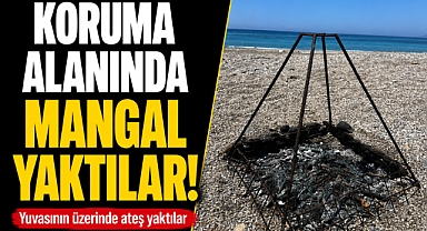 Caretta Caretta yuvalarında skandal görüntü! Koruma alanında mangal yaktılar
