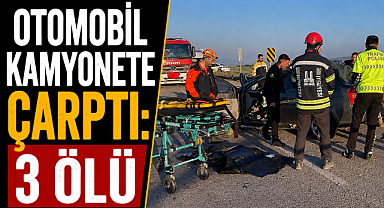 Erzurum'da feci kaza! Otomobil kamyonete çarptı: 3 ölü, 3 yaralı