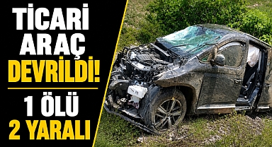 Gümüşhane'de ticari araç devrildi: 1 kişi hayatını kaybetti, 2 yaralı