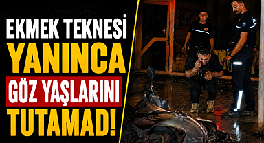 İş yerini yanmış halde görünce yıkıldı! Diz çöküp gözyaşlarına boğuldu
