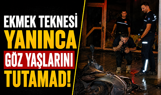 İş yerini yanmış halde görünce yıkıldı! Diz çöküp gözyaşlarına boğuldu