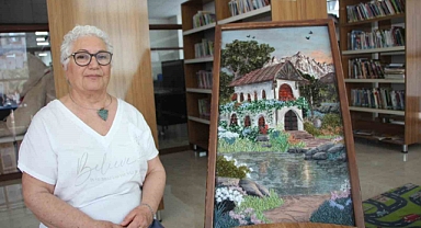 Kumluca’da kadın girişimciden sanat harikası! Kırık camları eserlere dönüştürüyor