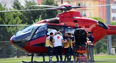 Malatya’da ambulans helikopter 75 yaşındaki hasta için havalandı