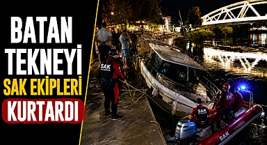 Manavgat Irmağı’nda batan tekne dalgıçlar tarafından kurtarıldı