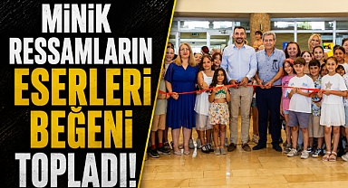 Manavgat'ta genç ressamların eserleri yıl sonu sergisinde beğeni topladı