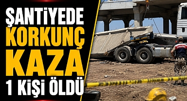 Şantiyede korkunç kaza! 15 tonluk beton blok işçilerin üzerine devrildi
