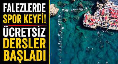 Akdeniz'de spor keyfi! Antalya'da ücretsiz su cimnastiği yoğun ilgi görüyor