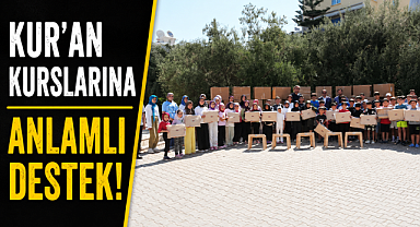 Alanya Belediyesi'nden Kur'an kurslarına anlamlı destek! 800 rahle teslim edildi