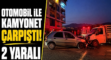 Antalya Alanya’da otomobil ile kamyonet çarpıştı: 2 yaralı