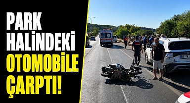 Antalya Alanya'da park halindeki otomobile çarpan motosiklette can pazarı! 2 genç ağır yaralandı