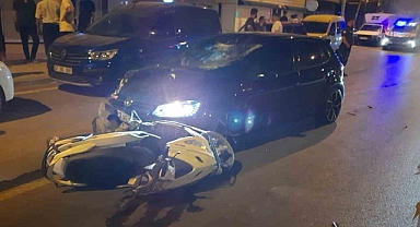 Antalya’da otomobil ile motosikletin çarpıştığı kazada 1 kişi yaralandı